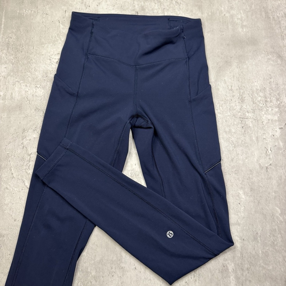 Lululemon Speed Up Tight Womens Size 4 Blue Leggings Workout Luxtreme